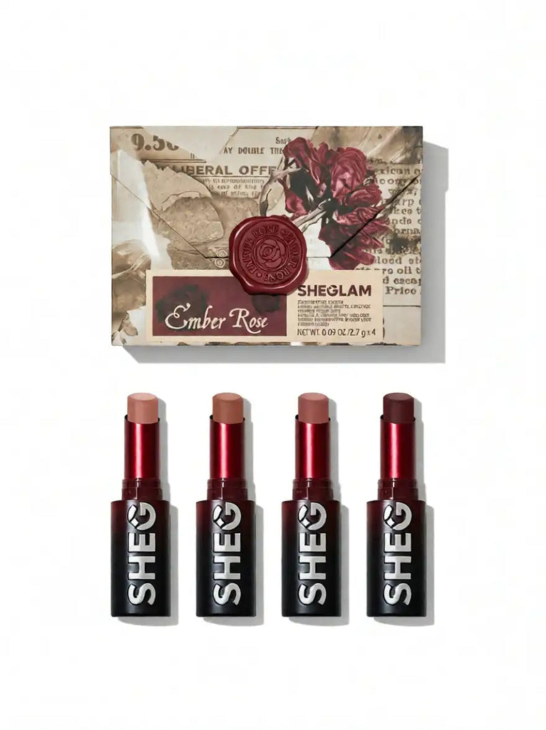 SHEGLAM Ember Rose Set Dynamatte Boom LL Matte Lipstick