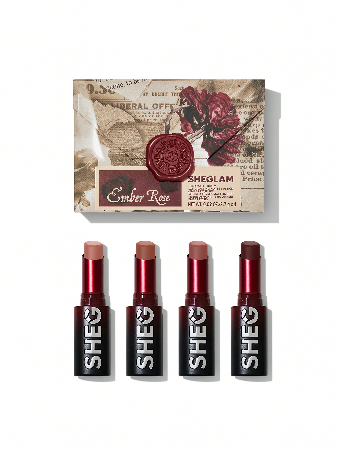 shein@v1@151 SHEGLAM Ember Rose Set Dynamatte Boom LL Matte Lipstick - Image 1